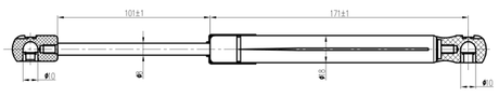 12117-005 - BONNET GAS STRUT L294/400N