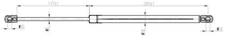 12117-007 - BOOT GAS STRUT L485/560N