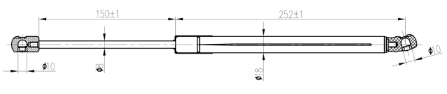 12117-008 - BOOT GAS STRUT L420/450N