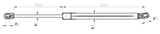 12117-008 - BOOT GAS STRUT L420/450N