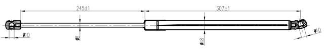 12117-009 - BOOT GAS STRUT L570/310N
