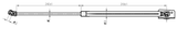 12117-011LH - TAILGATE GAS STRUT LEFT (WITH BRACKET) L578/610N