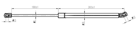 12117-012 - BOOT GAS STRUT L472/270N