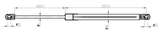12117-015 - GAS STRUT REAR WINDOW L435/100N