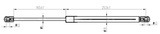 12117-016 - BONNET GAS STRUT L436/245N
