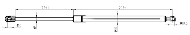 12117-019 - BOOT GAS STRUT L483/370N