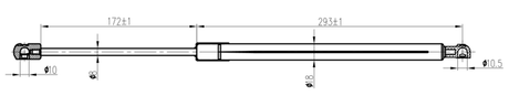 12117-019 - BOOT GAS STRUT L483/370N