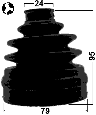 1215-TUC20MTT - BOOT INNER CV JOINT KIT 79X95X24
