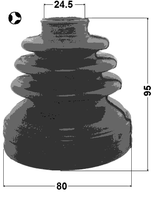 1215-YFT - BOOT INNER CV JOINT KIT 80X95X24.5
