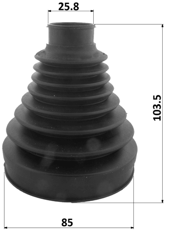 1215P-TUCT - BOOT INNER CV JOINT KIT PVC 85X103X25.8