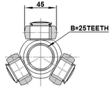 1216-LM - TRIPOD JOINT 25X45