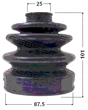 1217-011 - BOOT OUTER CV JOINT KIT 87.5X101X25