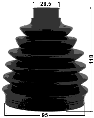 1217-CM - BOOT OUTER CV JOINT KIT 95X118X28.5