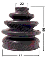 1217-LAN - BOOT OUTER CV JOINT KIT 77X90X22