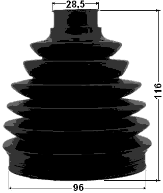 1217-TUC - BOOT OUTER CV JOINT KIT 96X116X28.5