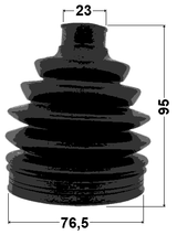 1217P-CM10R - BOOT OUTER CV JOINT KIT PVC 76.5X95X23