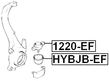 1220-EF - BALL JOINT FRONT STEERING KNUCKLE