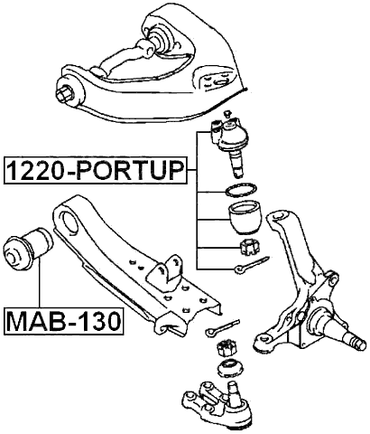 1220-PORTUP - BALL JOINT FRONT UPPER ARM