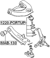 1220-PORTUP - BALL JOINT FRONT UPPER ARM