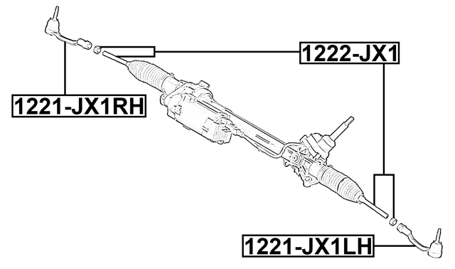 1221-JX1LH - STEERING TIE ROD END LEFT