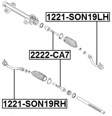 1221-SON19RH - STEERING TIE ROD END RIGHT
