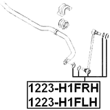 1223-H1FLH - FRONT LEFT STABILIZER LINK / SWAY BAR LINK