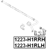 1223-H1RRH - REAR RIGHT STABILIZER LINK