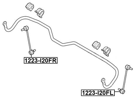 1223-I20FL - FRONT LEFT STABILIZER LINK / SWAY BAR LINK