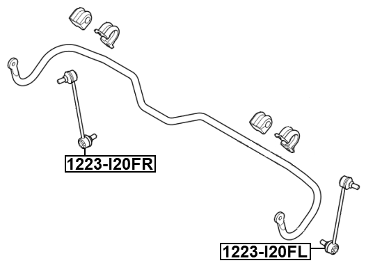 1223-I20FR - FRONT RIGHT STABILIZER LINK / SWAY BAR LINK