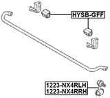 1223-NX4RLH - REAR LEFT STABILIZER LINK