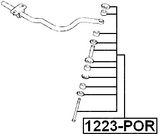 1223-POR - FRONT STABILIZER LINK / SWAY BAR LINK