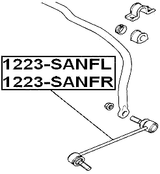 1223-SANFL - FRONT LEFT STABILIZER LINK / SWAY BAR LINK