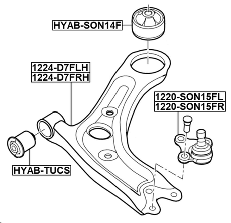 1224-D7FLH - LEFT LOWER FRONT ARM