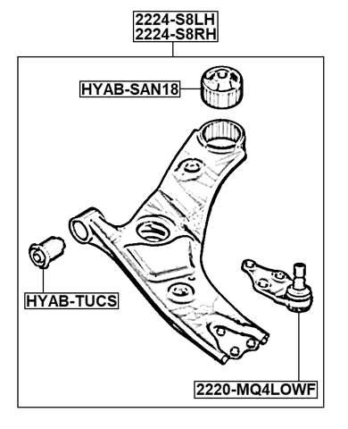 1224-S8RH - RIGHT LOWER FRONT ARM