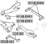1225-EN - REAR TRANSVERSE LINK WITH BALL JOINT