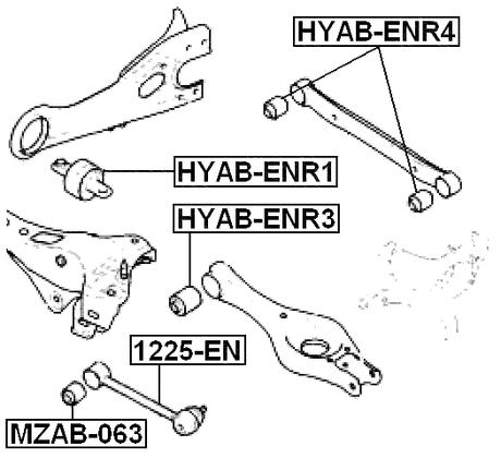 1225-EN - REAR TRANSVERSE LINK WITH BALL JOINT