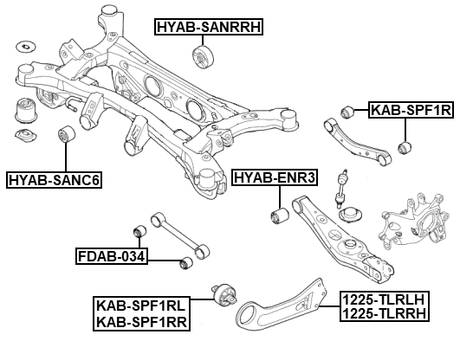 1225-TLRRH - REAR RIGHT TRAILING ROD