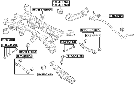 1225-UNADJ - REAR LATERAL LINK (ADJUSTABLE)