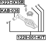 1229-001-KIT - REPAIR KIT, CAMBER ADJUSTING ECCENTRIC BOLT