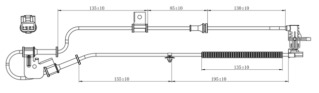 12606-001 - ABS SENSOR FRONT LEFT