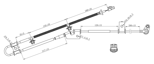 12606-003 - ABS SENSOR FRONT LEFT
