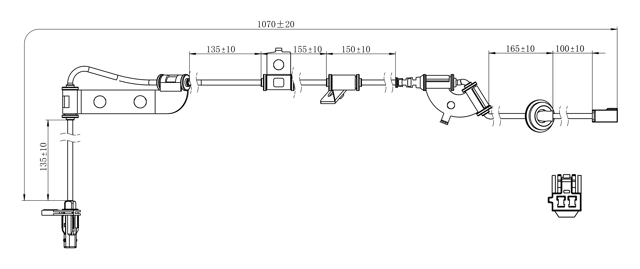 12606-013 - ABS SENSOR REAR LEFT