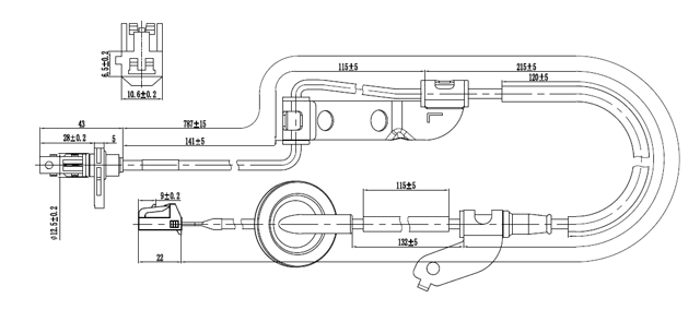 12606-019 - ABS SENSOR REAR LEFT