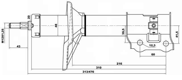 12666695FR - SHOCK ABSORBER FRONT RIGHT