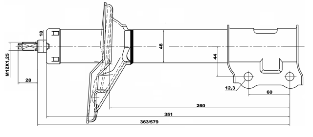 12667890RL - SHOCK ABSORBER REAR LEFT