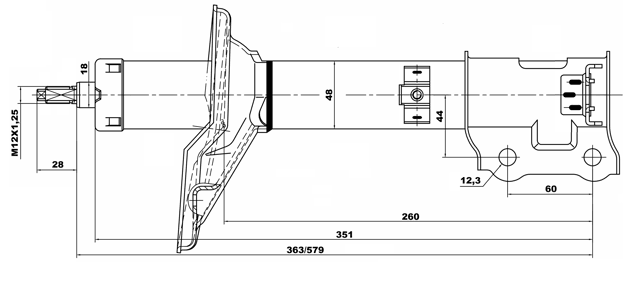 12667891RR - SHOCK ABSORBER REAR RIGHT