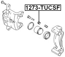 1273-TUCSF-PCS10 - FRONT BRAKE CALIPER SLIDE PIN BOOT PCS 10