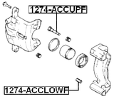 1274-ACCLOWF - FRONT CALIPER SLIDE PIN