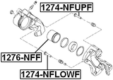 1274-NFLOWF - FRONT CALIPER SLIDE PIN