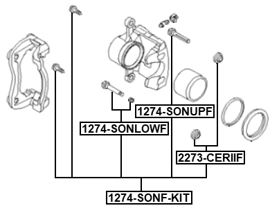 1274-SONF-KIT - FRONT CALIPER SLIDE PIN KIT